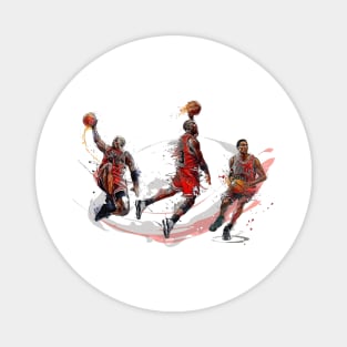 BASKETBALLART - TRIO CHICAGO 80S Magnet